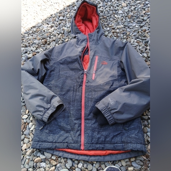 L.L. Bean Other - LL Bean Kids TEK Jacket Size M(10-12) Gray Hooded Lined